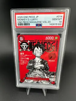 2025 One Piece Monkey D. Luffy SR Magazine Promo ST21-014 PSA 10 Gem Mint - Image 1