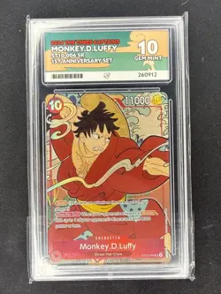Monkey D Luffy ST10-006 - 1st Anniversary Set One Piece ACE 10 Perfect Subs - Image 1