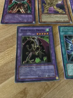 1996 Lot of 5 Yu-Gi-Oh! Cards First Edition Skull Lockdown Dragon Fiend - Image 2