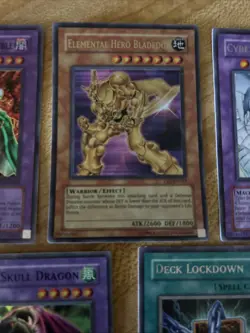 1996 Lot of 5 Yu-Gi-Oh! Cards First Edition Skull Lockdown Dragon Fiend - Image 5