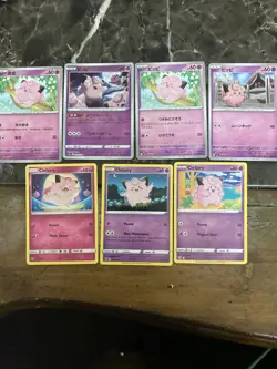 7 Clefairy Pokemon TCG Cards 3 Japanese 1 Chinese 3 English 1 Pokeball - Image 1