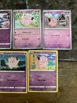 7 Clefairy Pokemon TCG Cards 3 Japanese 1 Chinese 3 English 1 Pokeball - Image 2