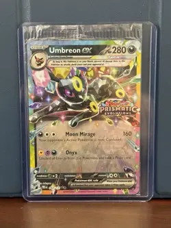 Pokemon Umbreon EX Prismatic Evolutions Stamped Promo Card 060/131 NM Sealed - Image 1