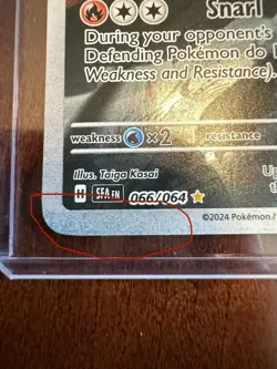 Pokemon TCG Card Houndoom 066/064 Shrouded Fable - MISPRINT SEE DECRIPTION - Image 5