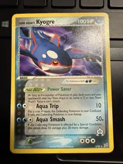Pokemon TCG Team Aqua's Kyogre Card 3/95 LP/MP - Image 1