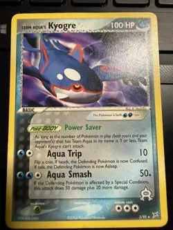 Pokemon TCG Team Aqua's Kyogre Card 3/95 LP/MP - Image 3