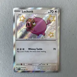 Lechonk 207/091 SV: Paldean Fates Shiny Rare Pokemon TCG Card NM Free Shipping - Image 1