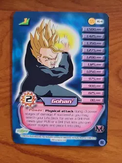 Dragon Ball Z TCG Gohan 164 165 Hi Tech Foil Folding Personality Card UNLIMITED - Image 1