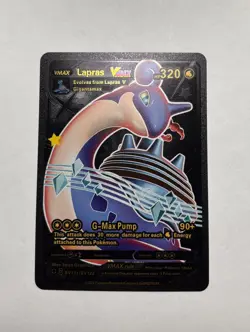Lapras Vmax Black Foil TCG Display Card Fan Art 320HP NM/M - Image 1