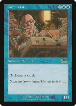 Archivist Urza's Legacy Rare NM Magic: The Gathering 26 Normal - Image 1