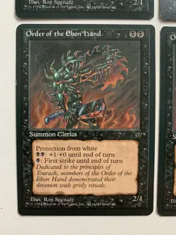 MTG - 4x Order Of The Ebon Hand - Fallen Empires - Magic The Gathering - Image 4
