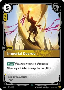 Imperial Decree [OGN - 221/298] - LP [Normal] TCG Riftbound - Image 1