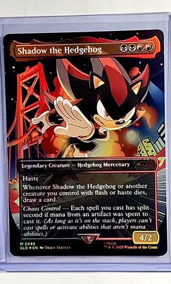 2025 MTG Magic the Gathering Secret Lair Sonic Foil #2086 Shadow the Hedgehog LP - Image 1
