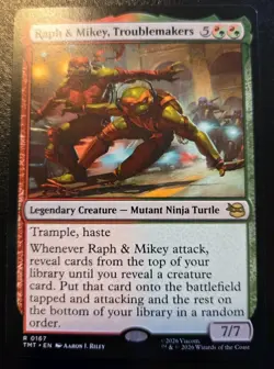 Raph & Mikey, Troublemakers 0167 Rare Teenage Mutant Ninja Turtles MTG - Image 1