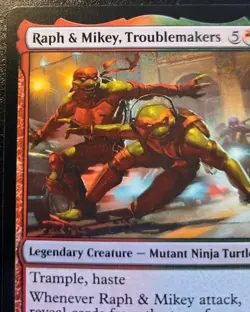 Raph & Mikey, Troublemakers 0167 Rare Teenage Mutant Ninja Turtles MTG - Image 2