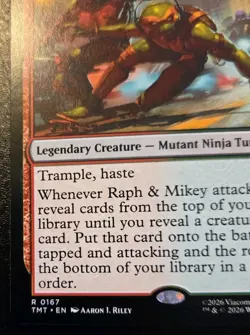 Raph & Mikey, Troublemakers 0167 Rare Teenage Mutant Ninja Turtles MTG - Image 4