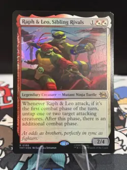 MTG: TMNT - Raph & Leo, Sibling Rivals Foil R 0166 - Image 1