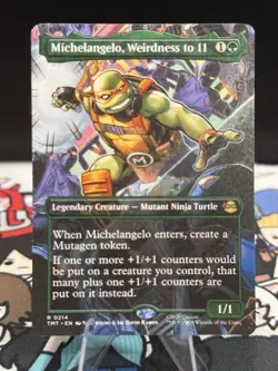 MTG: TMNT - Michelangelo, Weirdness to 11 (Borderless) Regular R 0214 - Image 1