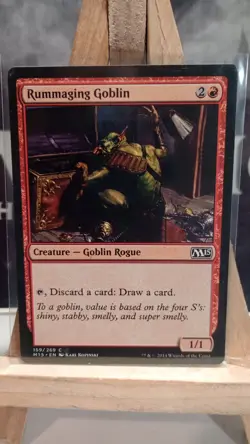 Signed Rummaging Goblin 159 C Magic 2014 (M15) Magic the Gathering MTG - Image 1