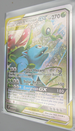 2019 POKEMON SMALL BLACK STAR #159/181 CELEBI & VENUSAUR gx TAG TEAM CARD - Image 2