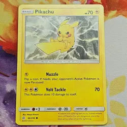 Pikachu Regular Common Cosmic Eclipse 66/236 LP Pokemon TCG - Image 1