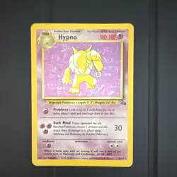 Pokemon Hypno 8/62 Fossil Holo Rare Stage 1 90HP English Card (1999) - Image 1