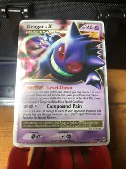 2009 POKEMON PLATINUM ARCEUS #97 GENGAR LV.X-HOLO MP - Image 1
