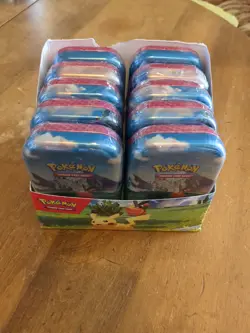 Pokemon Ascended Heroes Mini Tin Display 10 Sealed Booster Tins- Open Display - Image 1