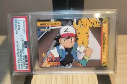 PSA 8 - Pokemon Card Ash & Pikachu MOVIE20 Carddass Bandai Anime Series 1999 - Image 3
