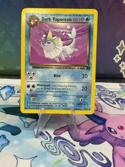 1995 Pokemon TCG Vintage Dark Vaporeon Team Rocket 45/82 Non Holo MP-HP Damage - Image 1