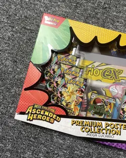 Pokemon TCG Ascended Heroes Premium Poster Collection Mega Lucario New & Sealed - Image 2