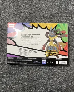 Pokemon TCG Ascended Heroes Premium Poster Collection Mega Lucario New & Sealed - Image 4