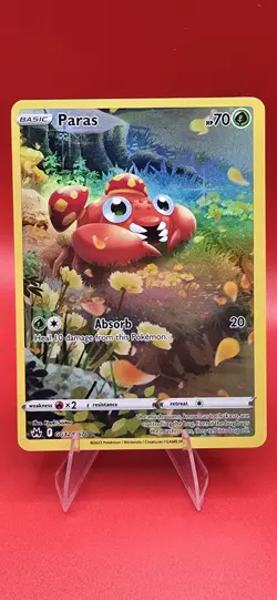 Pokemon Paras GG32/GG70 Holo Crown Zenith Galarian Gallery Pokemon NM - Image 1