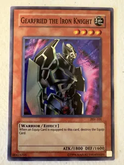 YUGIOH Gearfried the Iron Knight PSV-101 Super Rare NM - Image 1