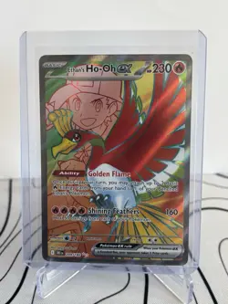 Pokemon TCG Ethan's Ho-Oh EX Ultra Rare Full Art Destined Rivals 209/182 - Image 1