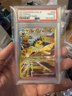 2024 POKEMON JAPANESE TERASTAL FEST EX SPECIAL ART RARE #209 JOLTEON EX PSA 10 - Image 1