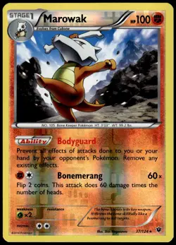 Marowak 37/124 Rare Fates Collide Pokemon Reverse Holo NM - Image 1