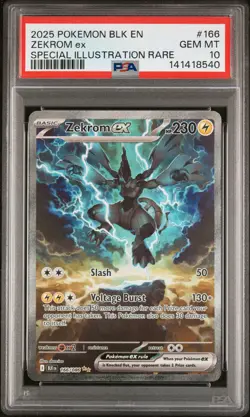 Zekrom Ex Special Illustration Rare Pokemon Blk En-Black Bolt 166 NM GEM MINT 10 - Image 1