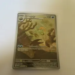 Pokemon Omanyte 180/165 Sv: Scarlet & Violet 151 Illustration Rare Holo 100HP - Image 1
