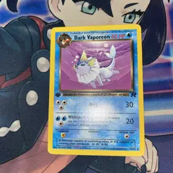 Pokemon Dark Vaporeon Team Rocket 45/82 1st Edition 60 HP Uncommon English - Image 1
