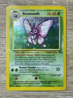 Pokemon TCG Venomoth Jungle 13/64 Holo Unlimited Holo Rare - Image 1
