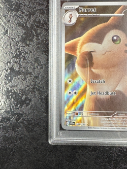 2025 POKEMON JOURNEY TOGETHER EN FURRET ILLUSTRATION RARE #188 💎 PSA 9 - Image 4