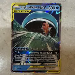 Pokemon Magikarp & Wailord GX TAG TEAM Promo Holo SM166 Basic 300 HP 2019 - Image 1