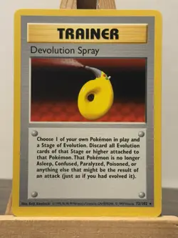 Pokemon TCG SHADOWLESS Devolution Spray 72/102 Base Set Wotc Rare - Image 1