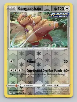 Reverse Holo Kangaskhan 204/264 Rare Fusion Strike Pokemon - Image 1