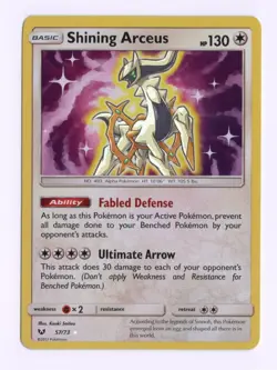 Pokemon Shining Arceus 57/73 Shining Legends Holo Rare 2017 Sun & Moon NM - Image 1