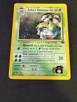ERIKA'S VENUSAUR 4/132 Holo Rare Gym Challenge Pokemon Card LP+ - Image 2