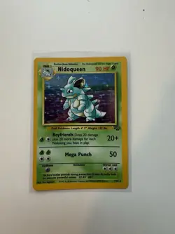 Pokemon Nidoqueen Jungle Holo Rare Card 7/64 1999 Unlimited Played - Image 1