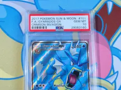 Gyarados GX - Full Art 2017 Pokemon Sun & Moon Crimson Invasion 101 - PSA 10 💎 - Image 3