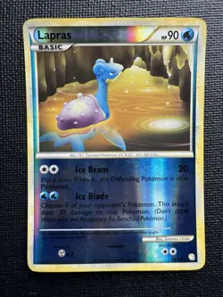 Pokemon TCG Lapras 24/123 Heartgold & Soulsilver Reverse Holo - Image 1